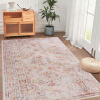 MAVAL Beige Washable Rug 8x10 Area Rug (Beige, 8' x 10') Modern, Contemporary, Non-Shedding & Easy to Clean, Ideal for Living Room, Bedroom