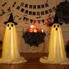 2Packs Halloween Decorations Outdoor,Halloweens Party Decoration Indoor,Spooky Ghost with Remote Control String Lights