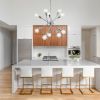 Sputnik Chandelier Modern Black/Brushed Nickel/Chrome Chandelier Mid Century Ceiling Lighting Fixtures 10 Lights E26 for Living Room, Kitchen Island