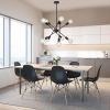 Sputnik Chandelier Modern Black/Brushed Nickel/Chrome Chandelier Mid Century Ceiling Lighting Fixtures 10 Lights E26 for Living Room, Kitchen Island