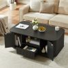 46.5"modern luxury oval coffee table with drawers and storage compartments, curved contour design, living room center coffee table
