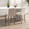 Counter Height Bar Stools Set of 2 with Back and Footrest