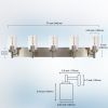 5-Light Bathroom Vanity Light, Modern Matte Black/ Brushed Nickel Wall Sconce Lighting with Clear Glass Shade