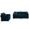 2 Seater Loveseat and Chair Set, 2 Piece Sofa & Chair Set, Loveseat and Accent Chair
