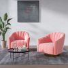 Arc velvet pink green white swivel chair armchair living room and bedroom