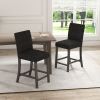 Counter Height Bar Stools Set of 2 with Back and Footrest